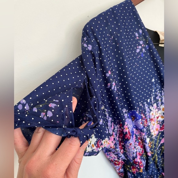 Vintage Sears Floral Navy Dress - Picture 4 of 9